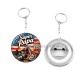 Porte clés décapsuleur - cabochon super papa- Décapsuleur