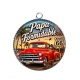 Pendentif Cabochon Argent - cabochon papa sformidable- Décapsuleur