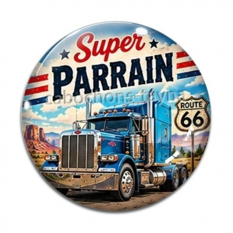 Cabochon Verre - cabochon paarrain super cool- Décapsuleur