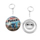Porte clés décapsuleur - cabochon paarrain super cool- Décapsuleur