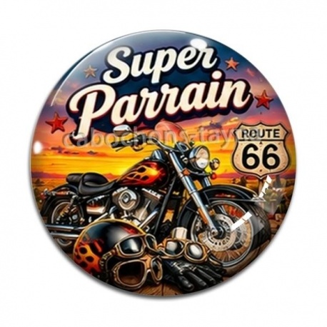Cabochon Verre - cabochon super parrain- Porte clés parrain
