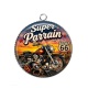 Pendentif Cabochon Argent - cabochon super parrain- Porte clés parrain