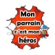 cabochon mon parrain c'est mon héros- porte clé