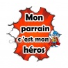 cabochon mon parrain c'est mon héros- porte clé