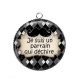 Pendentif Cabochon Argent - cabochon je suis un parrain qui déchire- d'autres supports