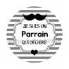je suis un parrain qui déchire- cabochon verre- résine