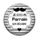 Cabochon Résine - je suis un parrain qui déchire- cabochon verre- résine