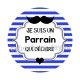  je suis un parrain qui déchire- cabochon verre- résine