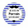  je suis un parrain qui déchire- cabochon verre- résine