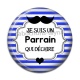 Cabochon Résine -  je suis un parrain qui déchire- cabochon verre- résine