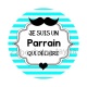  je suis un parrain qui déchire- cabochon verre- résine