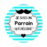  je suis un parrain qui déchire- cabochon verre- résine