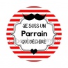  je suis un parrain qui déchire- cabochon- magnet