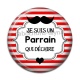 Cabochon Résine -  je suis un parrain qui déchire- cabochon- magnet