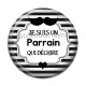Cabochon Résine - cabochon je suis un parrain qui déchire- décapsuleur