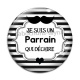 Cabochon Verre - cabochon je suis un parrain qui déchire- décapsuleur