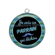 Pendentif Cabochon Argent - cabochon je suis un parraon qui déchire