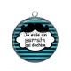Pendentif Cabochon Argent - cabochon je suis un parrain qui déchire