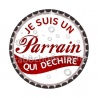 cabochon je suis un parrain qui déchire- décapsuleur