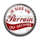 Cabochon Résine - cabochon je suis un parrain qui déchire- décapsuleur