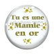 Cabochon Verre - mamie en or