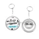 Porte clés décapsuleur - Cabochon et si je t'appelais parrain- magnet