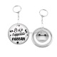 Porte clés décapsuleur - Cabochon et si je t'appelais parrain- magnet