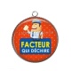 Pendentif Cabochon Argent - facteur qui déchire
