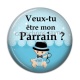 Cabochon Résine - cabochon veux tu être mon parrain