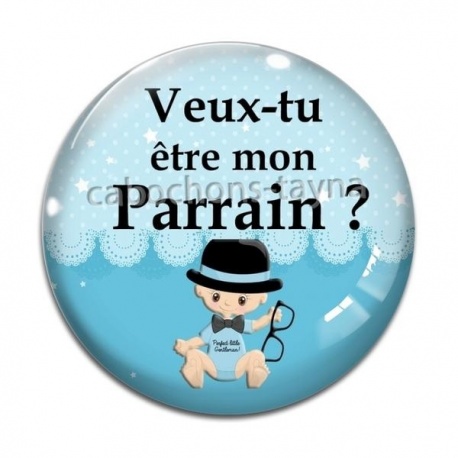 Cabochon Verre - cabochon veux tu être mon parrain