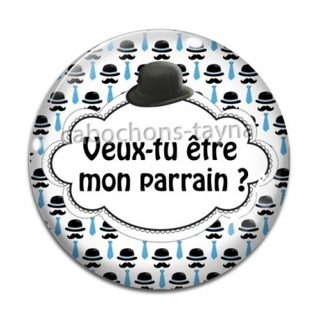 Cabochon Verre - cabochon veux tu être mon parrain