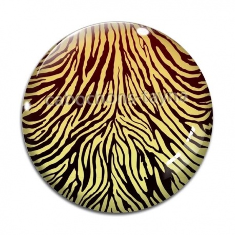 Cabochon Verre -  cabochon fond zébre- Pendnetif résine