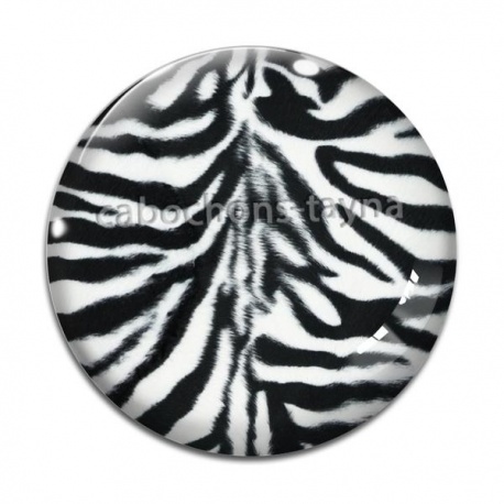 Cabochon Verre -  cabochon fond peau d'animaux- Pendentif résine