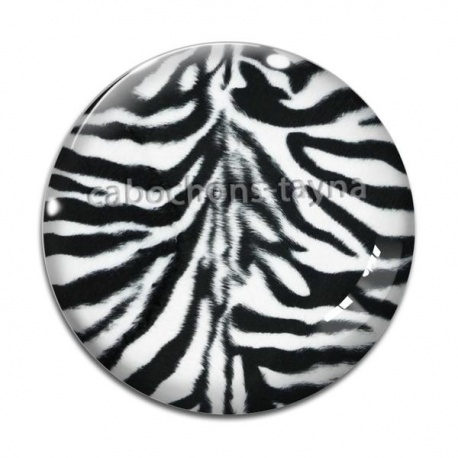 Cabochon Verre -  cabochon fond peau d'animaux- Pendentif résine