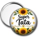 Miroir de poche - Cabochon super tata- Porte clés tata