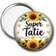 Miroir de poche - Cabochon super tatie- Porte clés tatie