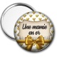Miroir de poche - mamie en or
