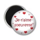 Magnet's - cabochon je t'aime soeurette