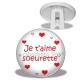 Trépied - cabochon je t'aime soeurette