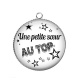 Pendentif Cabochon Argent - une petite soeur au top