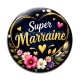 Cabochon Verre - super marraine- cabochon verre ou résine