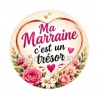 ma marraine c'est un trésor- cabochon- miroir- magnet