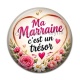 Cabochon Résine - ma marraine c'est un trésor- cabochon- miroir- magnet