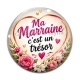 Cabochon Verre - ma marraine c'est un trésor- cabochon- miroir- magnet
