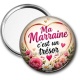 Miroir de poche - ma marraine c'est un trésor- cabochon- miroir- magnet