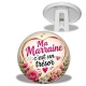 Trépied - ma marraine c'est un trésor- cabochon- miroir- magnet