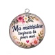 Pendentif Cabochon Argent - ma marraine toujours là pour moi