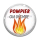 Cabochon Verre - pompier qui déchire