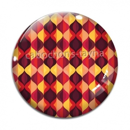 Cabochon Verre - fond géométrique
