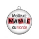 Pendentif Cabochon Argent - meilleure mamie